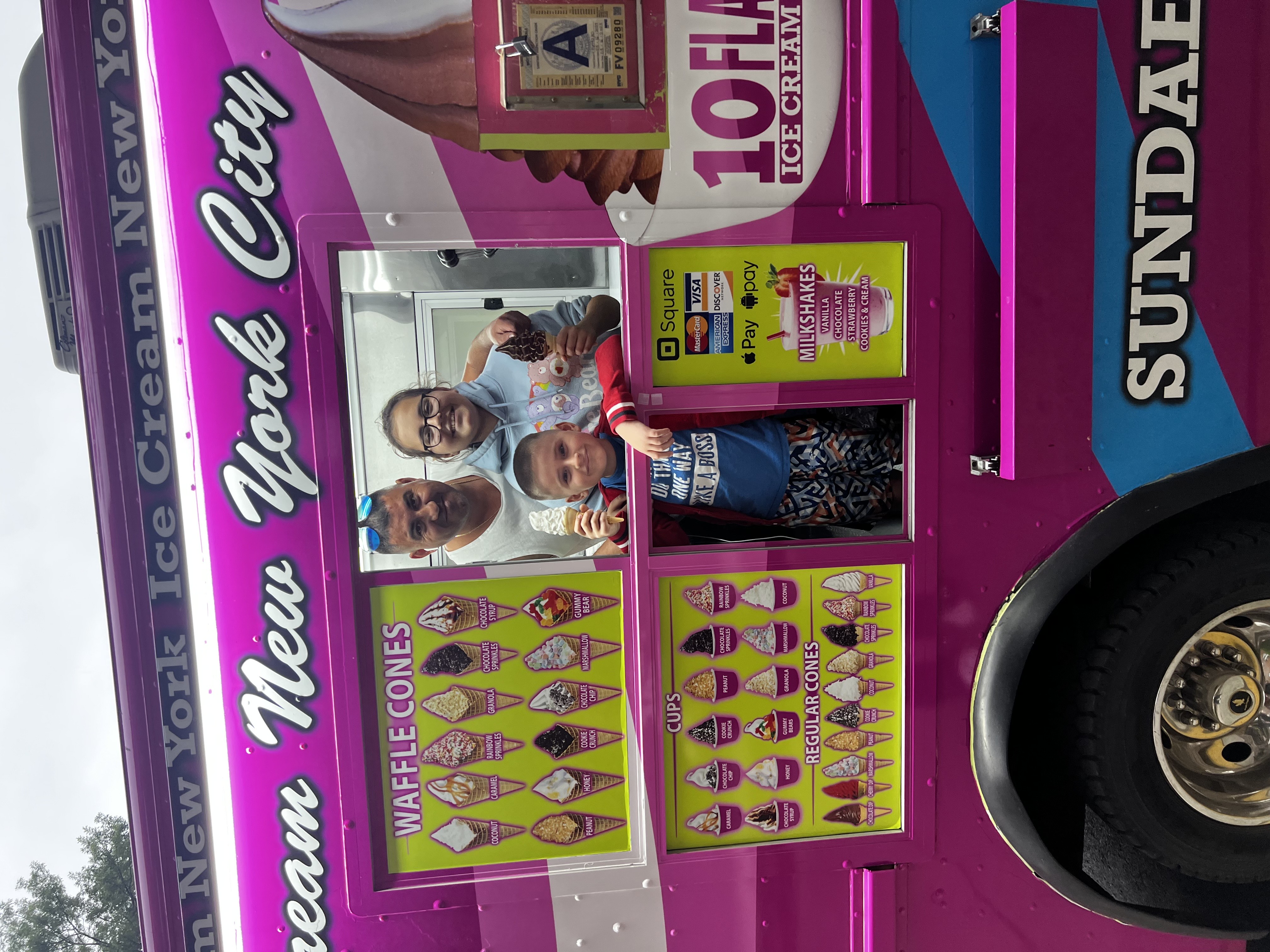 Family in Ice Cream Truck