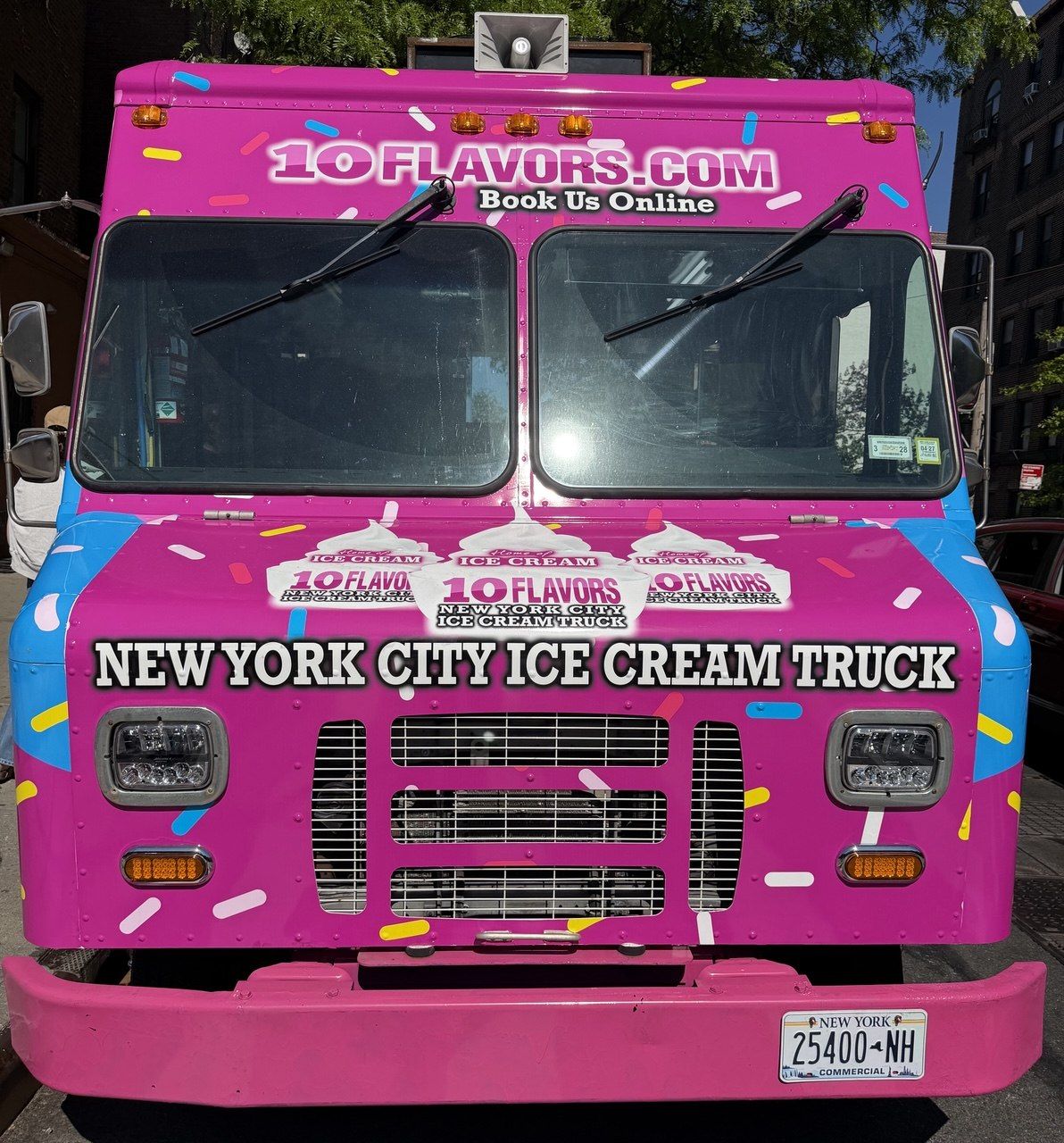 Completed food truck, front view